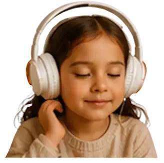Fillette avec casque