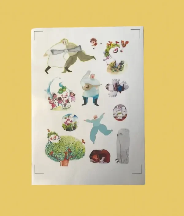 Stickers of book characters