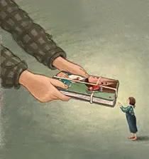 Illustration d'un petit fantôme qui joue avec des enfants - Ya'soub Editions